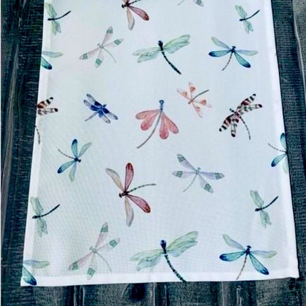 Dragonfly Spring Garden Table Runner